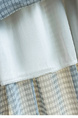 Light Blue Plus Size Women's Fashionable Retro Versatile Loose Slimming Hip-Covering Irregular Plaid Skirt