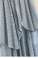 Light Blue Plus Size Women's Fashionable Retro Versatile Loose Slimming Hip-Covering Irregular Plaid Skirt