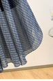 Navy Blue Plus Size Women's Fashionable Retro Versatile Loose Slimming Hip-Covering Irregular Plaid Skirt