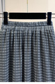 Navy Blue Plus Size Women's Fashionable Retro Versatile Loose Slimming Hip-Covering Irregular Plaid Skirt