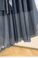 Navy Blue Plus Size Women's Fashionable Retro Versatile Loose Slimming Hip-Covering Irregular Plaid Skirt
