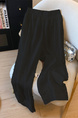2025 Summer New Style Black Hook Flower Hollow Straight Casual Pants for Women - Lazy Style Lace Splicing Korean Version of All-Match Wi