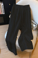 2025 Summer New Style Black Hook Flower Hollow Straight Casual Pants for Women - Lazy Style Lace Splicing Korean Version of All-Match Wi
