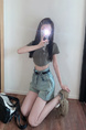Real Shot Cost-Effective New High Waist Light Wash Denim Shorts - Women's A-line Curling Design in Light Blue