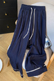 Real Shot 2025 Summer New NAVY Tencel Cotton Wide-Leg Pants High Waist Straight Cropped Pants Lace Patchwork Easy Matching Casual Pants