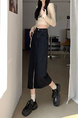 2025 Spring and Summer New Black Denim Skirt Design Split Sheath Dress - Women's High Waist A-Line Denim Skirt