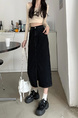2025 Spring and Summer New Black Denim Skirt Design Split Sheath Dress - Women's High Waist A-Line Denim Skirt