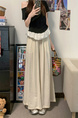 Real Shot Cost-Effective Cotton and Linen Temperament Dopamine Wide-Leg Pants for Women Summer Slimming Loose Big Hem Pleated Pantskirt in Cream