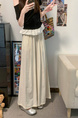 Real Shot Cost-Effective Cotton and Linen Temperament Dopamine Wide-Leg Pants for Women Summer Slimming Loose Big Hem Pleated Pantskirt in Cream