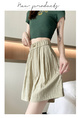Real Shot Textured Ice Silk Cotton and Linen Shorts for Women 2025 Summer Thin Slim High Waist Casual Loose Shorts in Beige