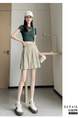 Real Shot Textured Ice Silk Cotton and Linen Shorts for Women 2025 Summer Thin Slim High Waist Casual Loose Shorts in Beige