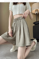 Real Shot Textured Ice Silk Cotton and Linen Shorts for Women 2025 Summer Thin Slim High Waist Casual Loose Shorts in Light Brown