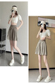 Real Shot Textured Ice Silk Cotton and Linen Shorts for Women 2025 Summer Thin Slim High Waist Casual Loose Shorts in Light Brown