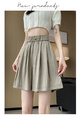 Real Shot Textured Ice Silk Cotton and Linen Shorts for Women 2025 Summer Thin Slim High Waist Casual Loose Shorts in Light Brown