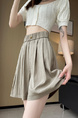 Real Shot Textured Ice Silk Cotton and Linen Shorts for Women 2025 Summer Thin Slim High Waist Casual Loose Shorts in Light Brown