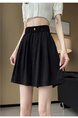 Real Shot Textured Ice Silk Cotton and Linen Shorts for Women 2025 Summer Thin Slim High Waist Casual Loose Shorts in Black