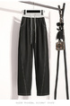 Summer Lyocell Tencel Thin Denim Wide-Leg Pants for Women 2025 Sports Cool Drape Straight Pants Banana Pants in BLACK