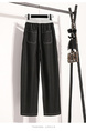 Summer Lyocell Tencel Thin Denim Wide-Leg Pants for Women 2025 Sports Cool Drape Straight Pants Banana Pants in BLACK