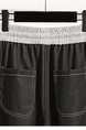 Summer Lyocell Tencel Thin Denim Wide-Leg Pants for Women 2025 Sports Cool Drape Straight Pants Banana Pants in BLACK