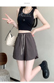 Real Shot Ice Silk Quick-Drying Sports Shorts for Women in DARK GRAY