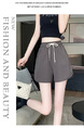 Real Shot Ice Silk Quick-Drying Sports Shorts for Women in DARK GRAY
