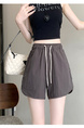 Real Shot Ice Silk Quick-Drying Sports Shorts for Women in DARK GRAY