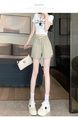 Real Shot Ice Silk Quick-Drying Sports Shorts for Women in LIGHT BEIGE
