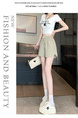 Real Shot Ice Silk Quick-Drying Sports Shorts for Women in LIGHT BEIGE