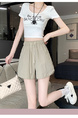 Real Shot Ice Silk Quick-Drying Sports Shorts for Women in LIGHT BEIGE