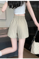 Real Shot Ice Silk Quick-Drying Sports Shorts for Women in LIGHT BEIGE