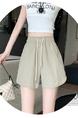 Real Shot Ice Silk Quick-Drying Sports Shorts for Women in LIGHT BEIGE