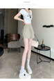 Real Shot Ice Silk Quick-Drying Sports Shorts for Women in LIGHT BEIGE