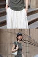 Refreshing and Not Stuffy! Thin Draped Casual Pants Elastic High-Waisted Trousers Women's Summer Wide Leg Trousers in IVORY