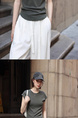 Refreshing and Not Stuffy! Thin Draped Casual Pants Elastic High-Waisted Trousers Women's Summer Wide Leg Trousers in IVORY