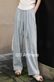 Refreshing and Not Stuffy! Thin Draped Casual Pants Elastic High-Waisted Trousers Women's Summer Wide Leg Trousers in LIGHT BLUE