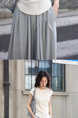 Refreshing and Not Stuffy! Thin Draped Casual Pants Elastic High-Waisted Trousers Women's Summer Wide Leg Trousers in LIGHT BLUE