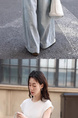 Refreshing and Not Stuffy! Thin Draped Casual Pants Elastic High-Waisted Trousers Women's Summer Wide Leg Trousers in LIGHT BLUE