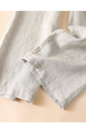 Pure Linen Loose Wide Leg Women's Pants in LIGHT GRAY