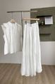 Summer New Fashion Drape Big Swing Pleated Skirt in White - High Waist Slim All-Match A-Line Design for Women
