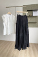 Summer New Fashion Drape Big Swing Pleated Skirt in Black - High Waist Slim All-Match A-Line Design for Women