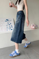 American High Street Hip Hop Fashion Brand Loose Cropped Jeans - Women's Retro Washed Dark Blue All-Matching Straight Wide Leg Pirate Shorts