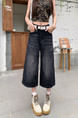 American High Street Hip Hop Fashion Brand Loose Cropped Jeans - Women's Retro Washed Black All-Matching Straight Wide Leg Pirate Shorts