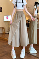 Real Shot Yamamoto Wrinkle Workwear Culottes - Women's Summer Pantskirt Small Pants 2025 Japanese Wide Leg Pants Casual Pants in BEIGE