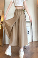 Real Shot Yamamoto Wrinkle Workwear Culottes - Women's Summer Pantskirt Small Pants 2025 Japanese Wide Leg Pants Casual Pants in BEIGE