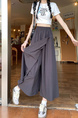 Real Shot Yamamoto Wrinkle Workwear Culottes - Women's Summer Pantskirt Small Pants 2025 Japanese Wide Leg Pants Casual Pants in DARK GRAY