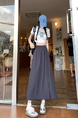 Real Shot Yamamoto Wrinkle Workwear Culottes - Women's Summer Pantskirt Small Pants 2025 Japanese Wide Leg Pants Casual Pants in DARK GRAY