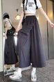 Real Shot Yamamoto Wrinkle Workwear Culottes - Women's Summer Pantskirt Small Pants 2025 Japanese Wide Leg Pants Casual Pants in DARK GRAY