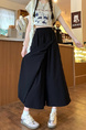 Real Shot Yamamoto Wrinkle Workwear Culottes - Women's Summer Pantskirt Small Pants 2025 Japanese Wide Leg Pants Casual Pants in BLACK