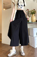 Real Shot Yamamoto Wrinkle Workwear Culottes - Women's Summer Pantskirt Small Pants 2025 Japanese Wide Leg Pants Casual Pants in BLACK
