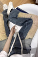 Retro Washed Loose Hole Jeans for Women in LIGHT BLUE - 2025 Summer Thin Design Sense Straight Wide Leg Mop Trousers Tide